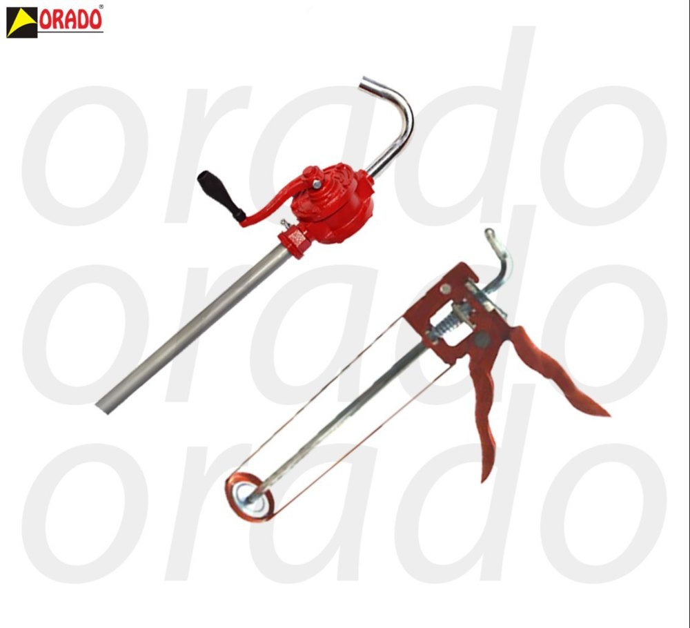 Hand Rotary Barrel Pump & Silicon Caulking Gun 9 Lubrication Tools