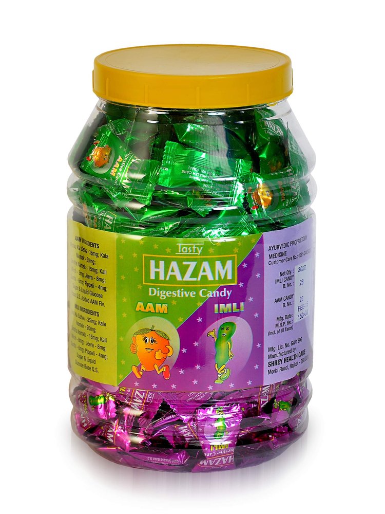 Aam And Imli Ayurvedic Tasty Hazam Digestive Candy, Packaging Type: Plastic Jar, Packaging Size: 300 X 1
