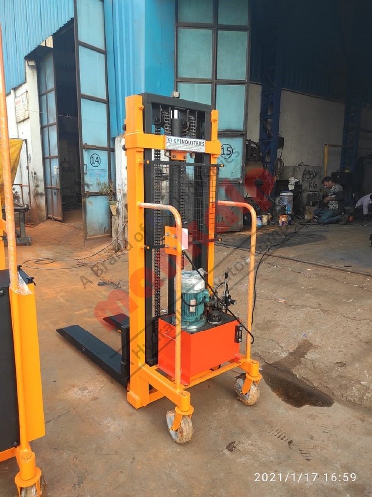KY Electrical Hydraulic Stacker, Lifting Capacity: 2 Ton, 250 kg