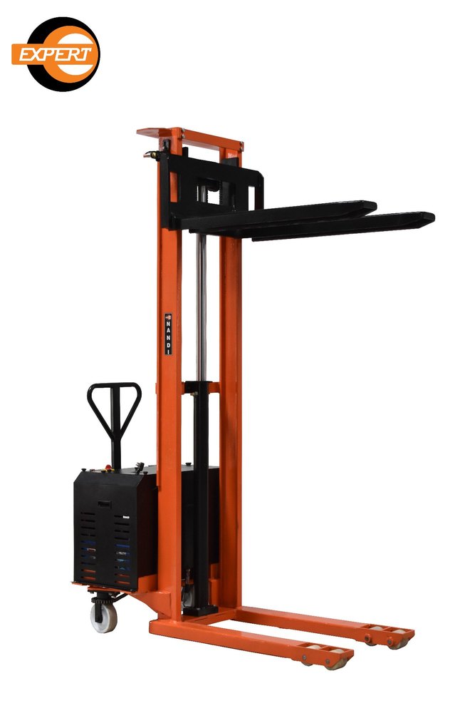 NANDI Semi Electric Hydraulic Stacker, Lifting Capacity: 2000 Kgs, 300 Kgs