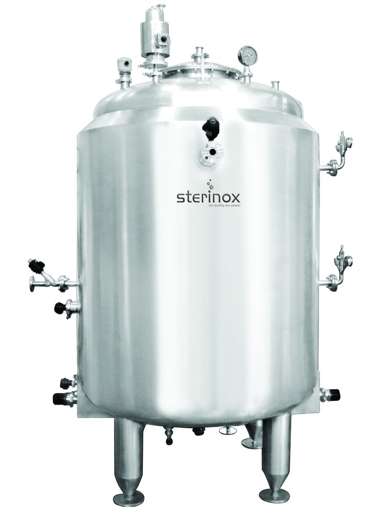 Silver Color PW WFI Storage Tanks, Capacity: 1000 & 1500 L