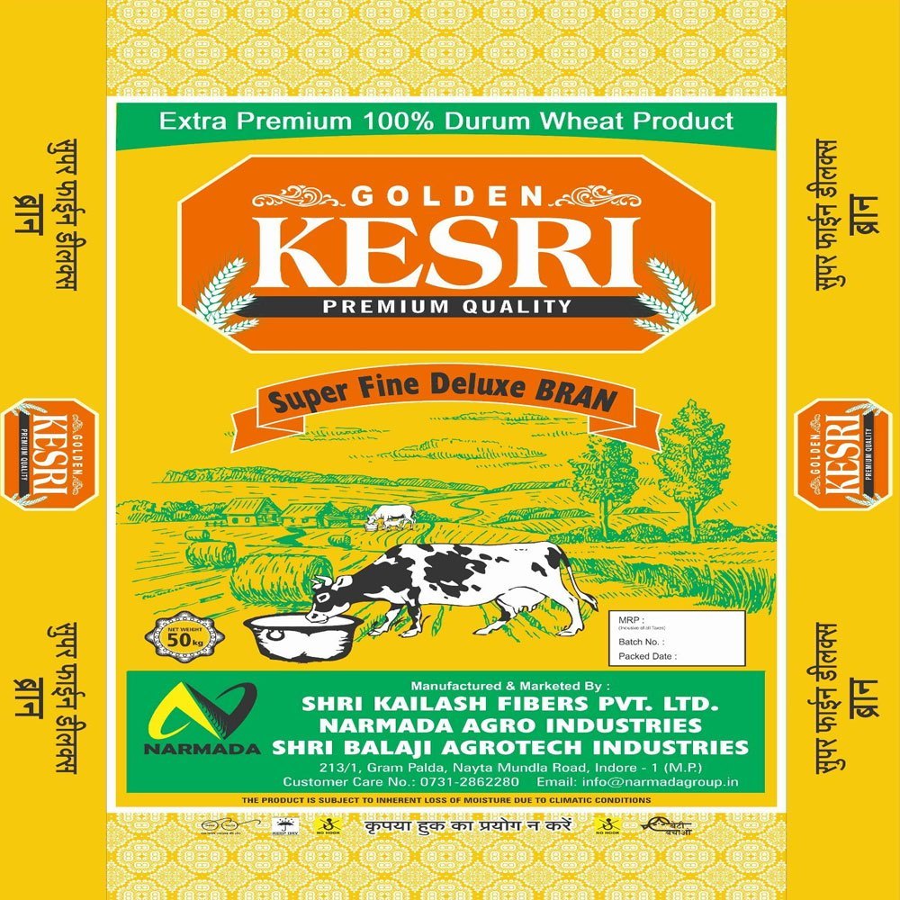 Golden Kesri Indian Wheat Bran Super Fine Deluxe, 50kg