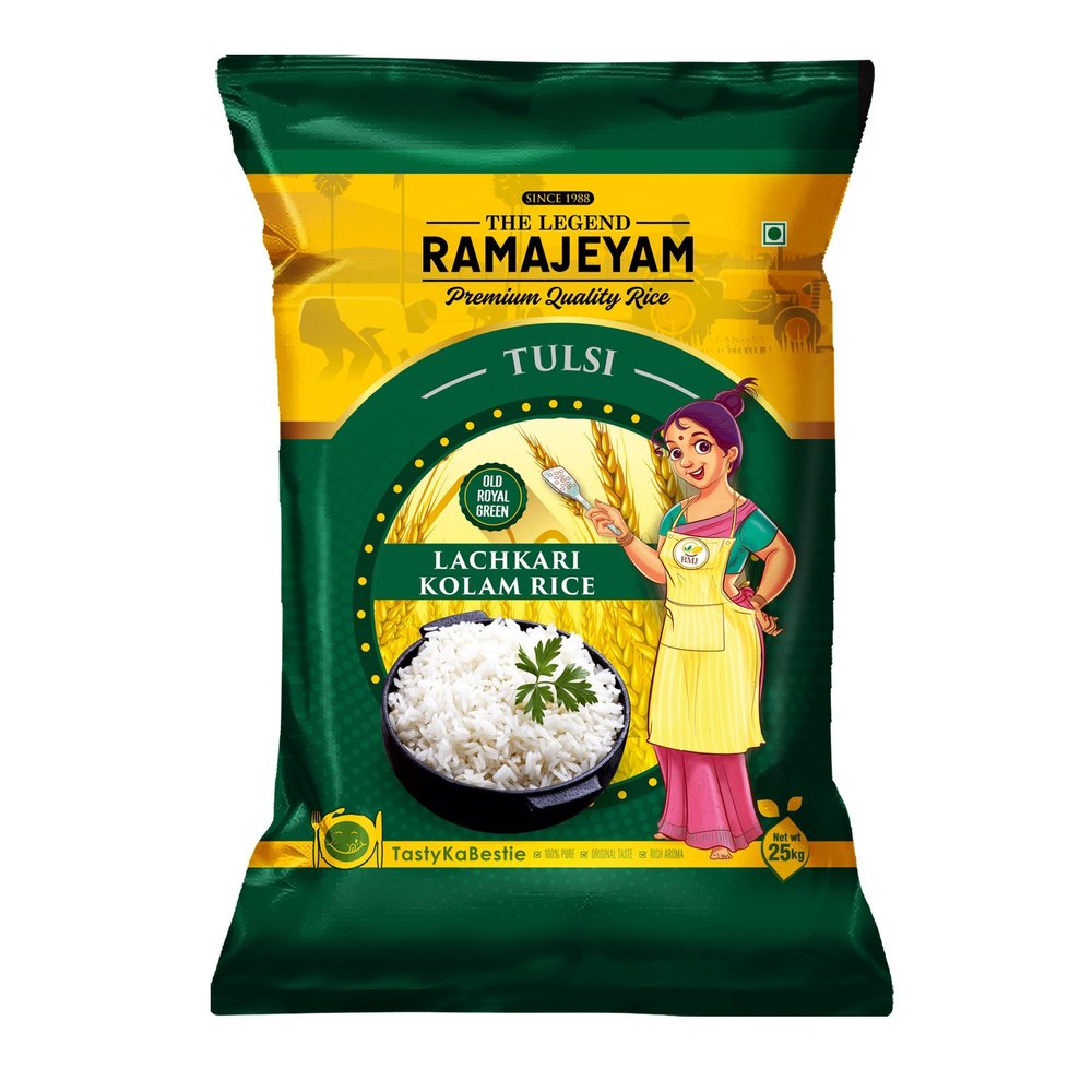 Golden Ramarajyam Black - Raw Kolam Bullet Rice, Packaging Size: 25kg