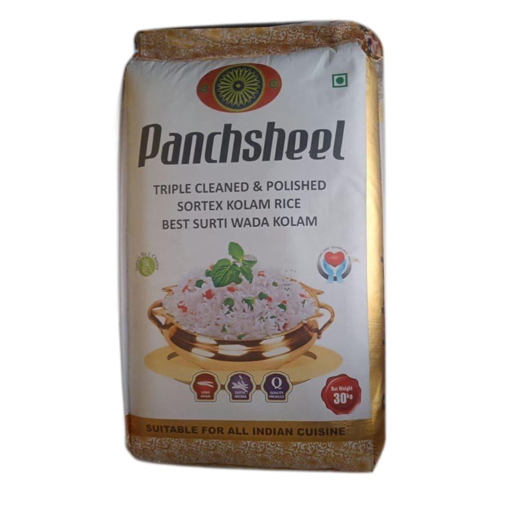 Panchsheel Wada Kolam Sortex Rice, Packaging Type: PP Bag, Packaging Size: 30 Kg