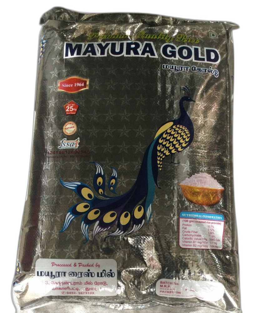 25kg Mayura Gold Ponni Rice, Packaging Type: PP Bag