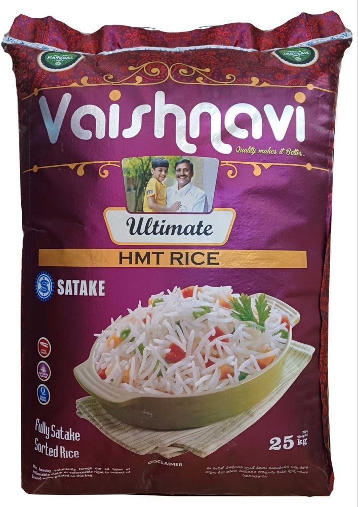 Vaishnavi HMT Rice, Packaging Type: Plastic Bag, Packaging Size: 25 Kg