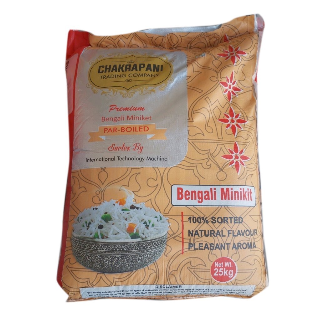 Punjabi Basmati White Chakrapani Bengali Miniket Parboiled Rice, Packaging Size: 25 Kg, Packaging Type: Plastic Bag