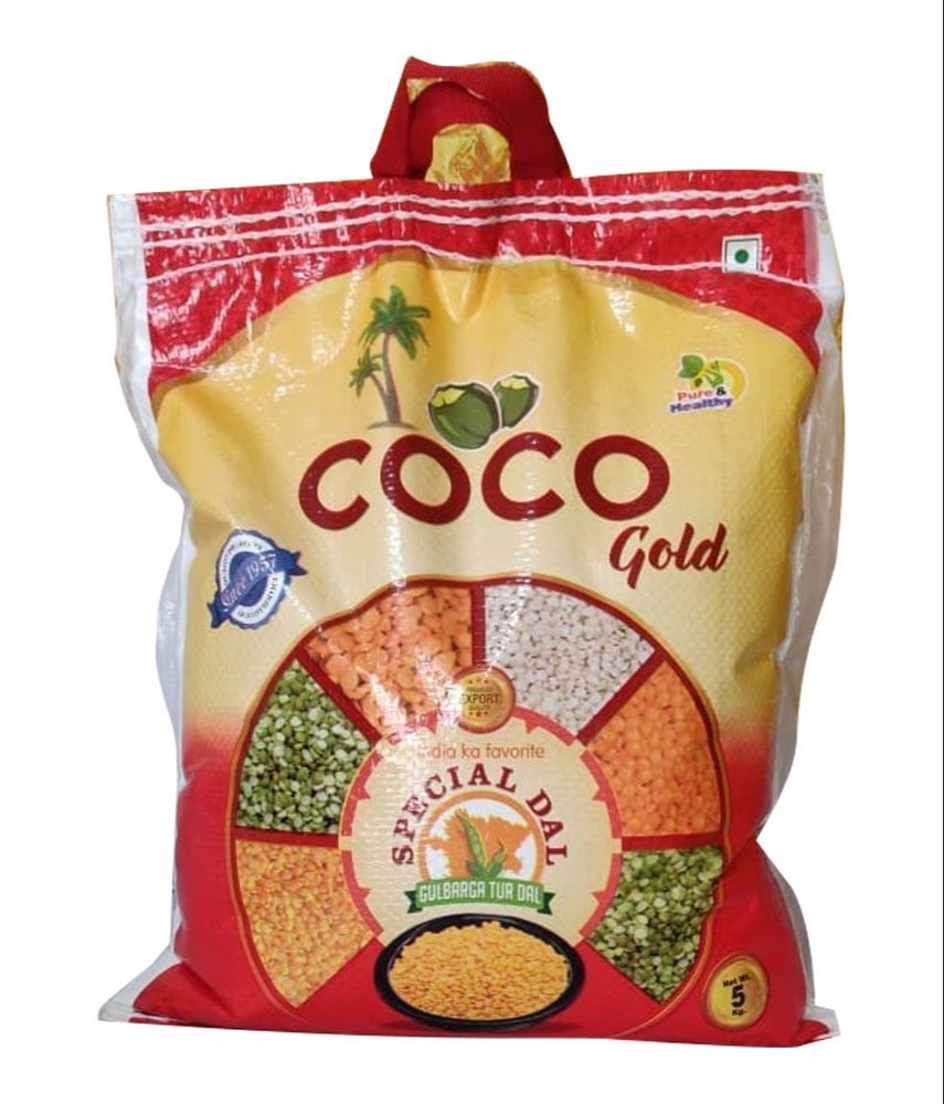 Pulses Coco Gold Tur Dal including 5%GST, High in Protein, Packaging Size: 5kg