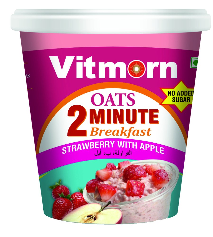 Instant Oats Strawberry with Apple Cup