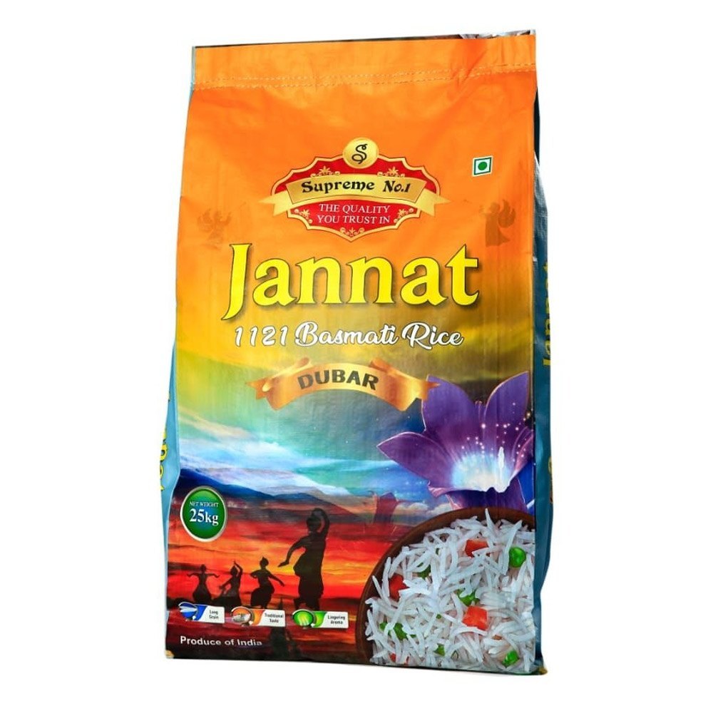 Supreme Jannat Dubar 1121 Basmati Rice, 25kg