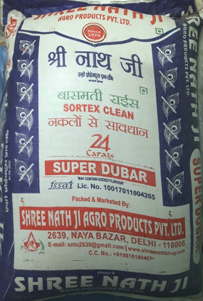 Shree Nath Ji Super Dubar Basmati Rice, 30 Kg