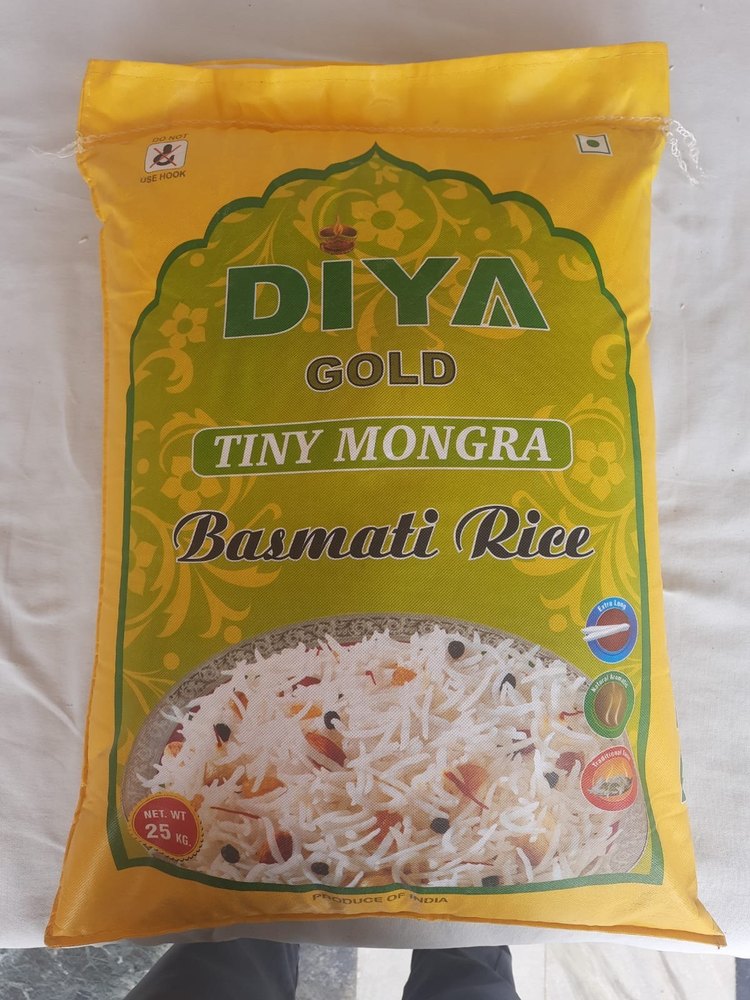 25 Kg Diya Gold Tiny Mongra Basmati Rice, Plastic Sack Bag