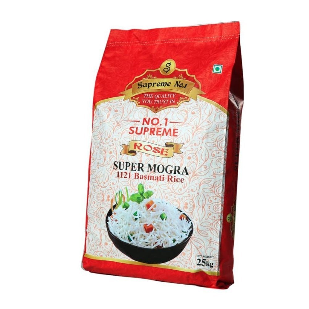 Supreme Super Mogra 1121 Basmati Rice, 25kg