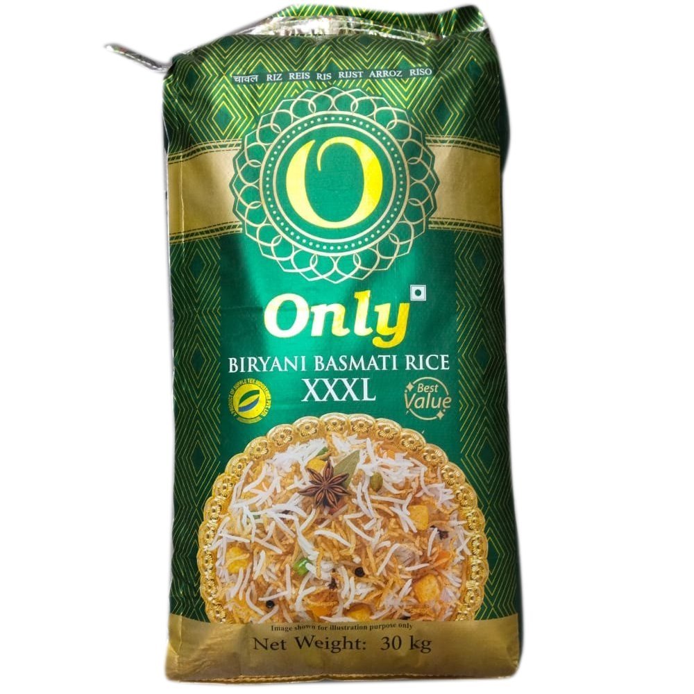 O Only Biryani XXXL Basmati Rice, 30kg