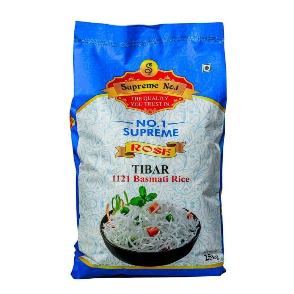 Supreme Tibar 1121 Basmati Rice, 25kg