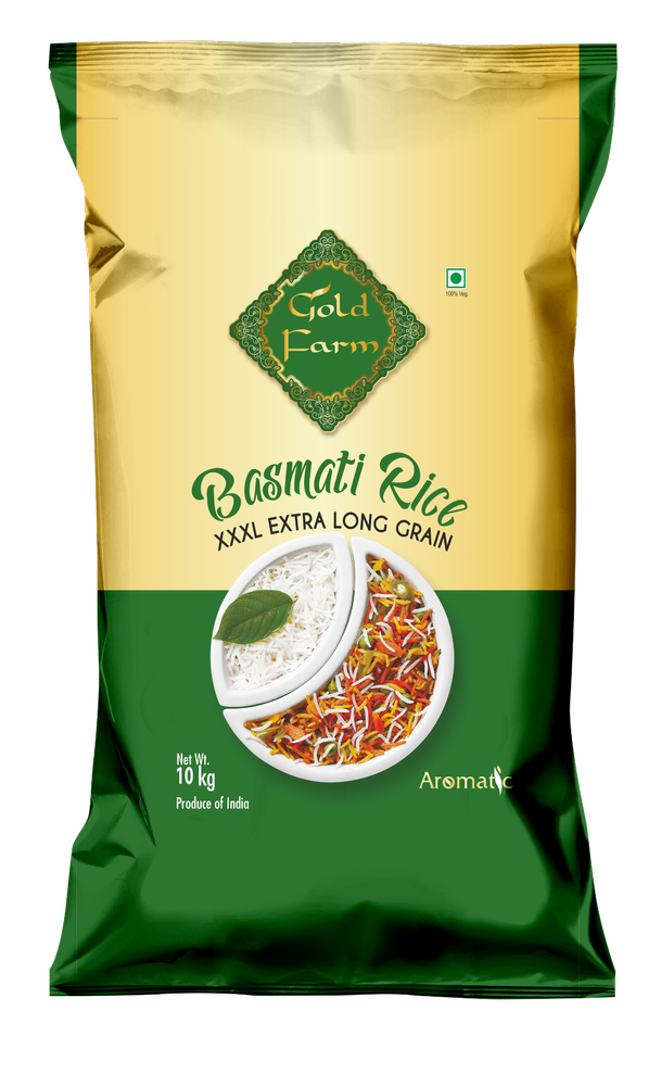 10kg Gold Farm XXXL Premium Steam Basmati Rice