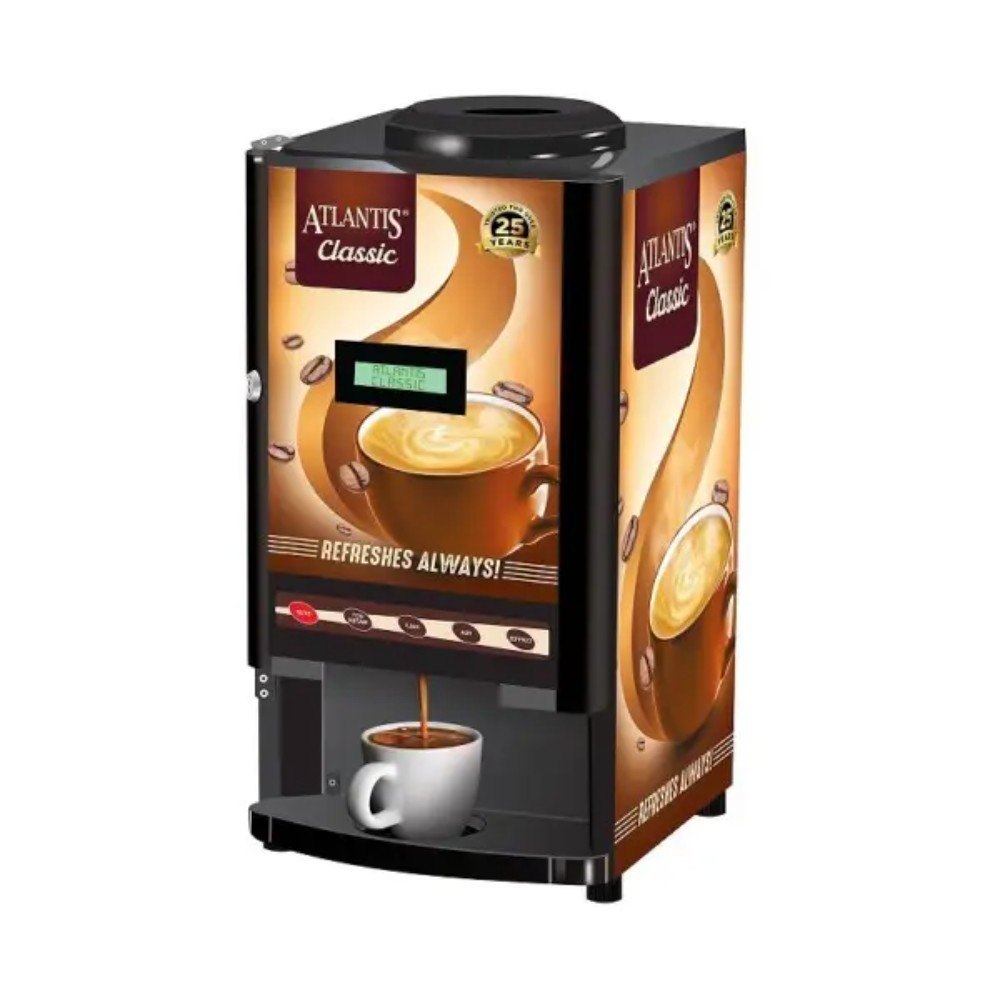 Stainless Steel Atlantis Classic 2 Lane Tea Coffee Vending Machine, For Cafe