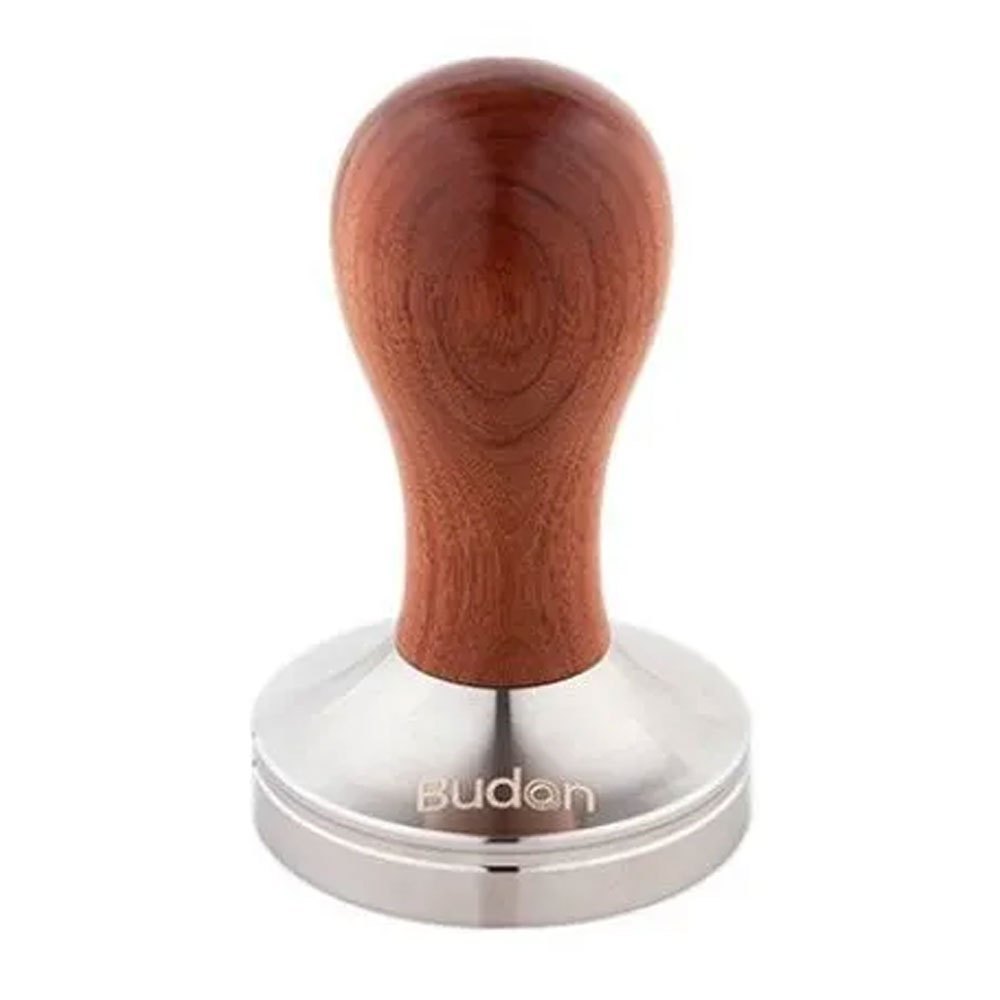 Budan 58mm Coffee Tamper - Wooden Handle, For Cafe, Material Grade: Stainless Steel