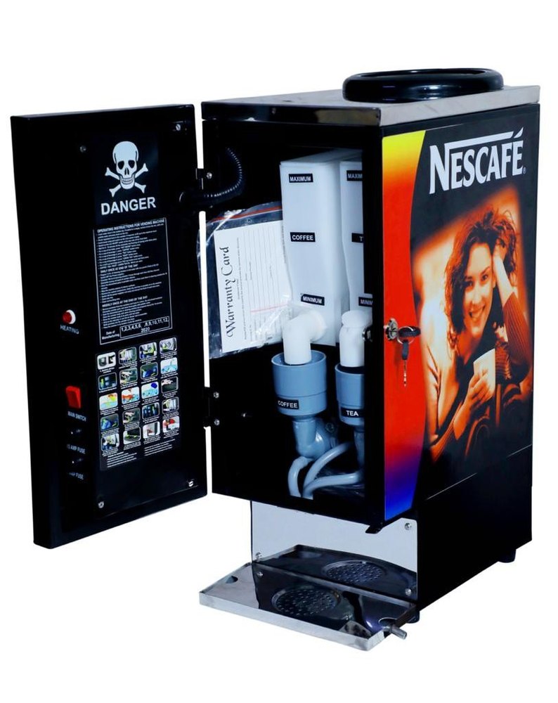 Mild Steel 2 Lane Coffee Vending Machine, For Offices