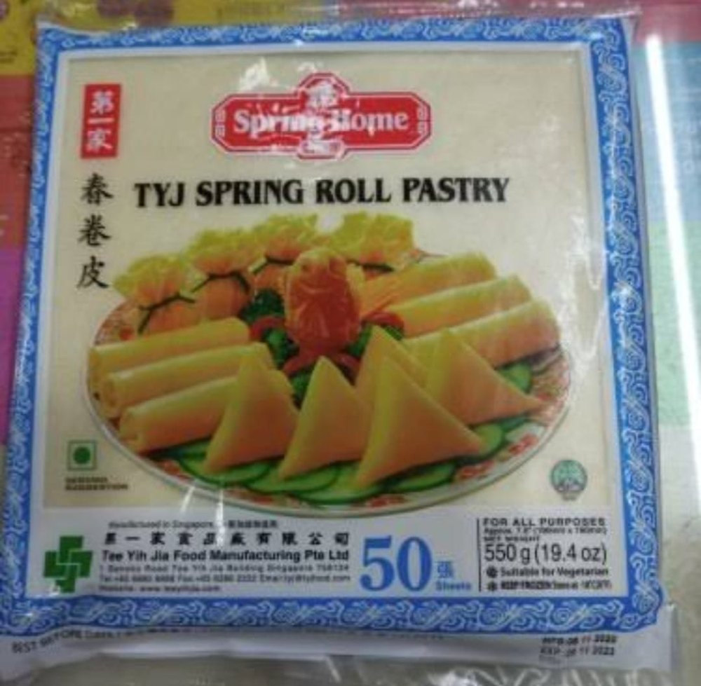 TYJ Spring Roll Pastry Sheets, 550gm, Packaging Type: Packet