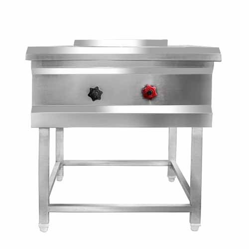 Single Stock Pot Stove, Size: 600x600x600 mm