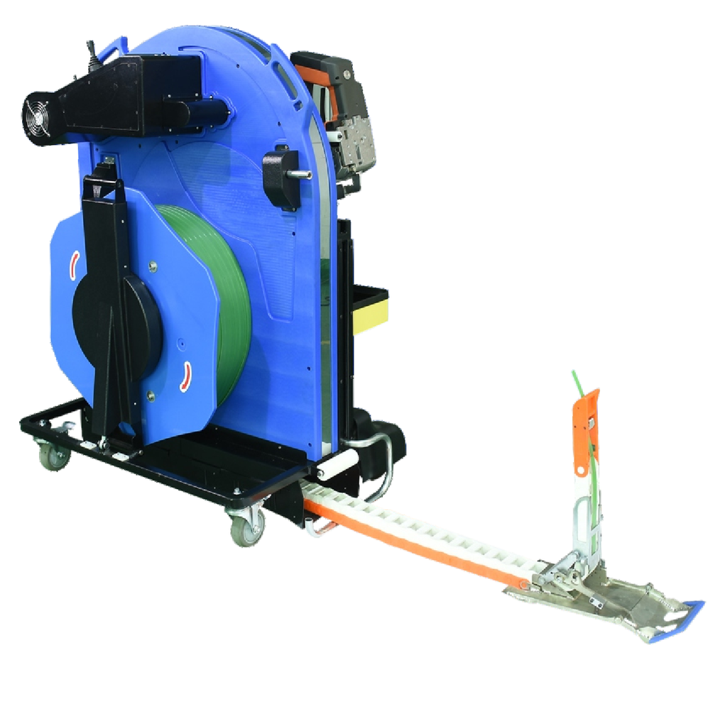 Mild Steel Pallet Strapping Machine, For Horizontal Transport