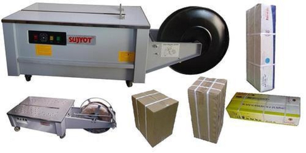Semi Automatic Low Height Box Strapping Machine, 1.5 Second/Strap
