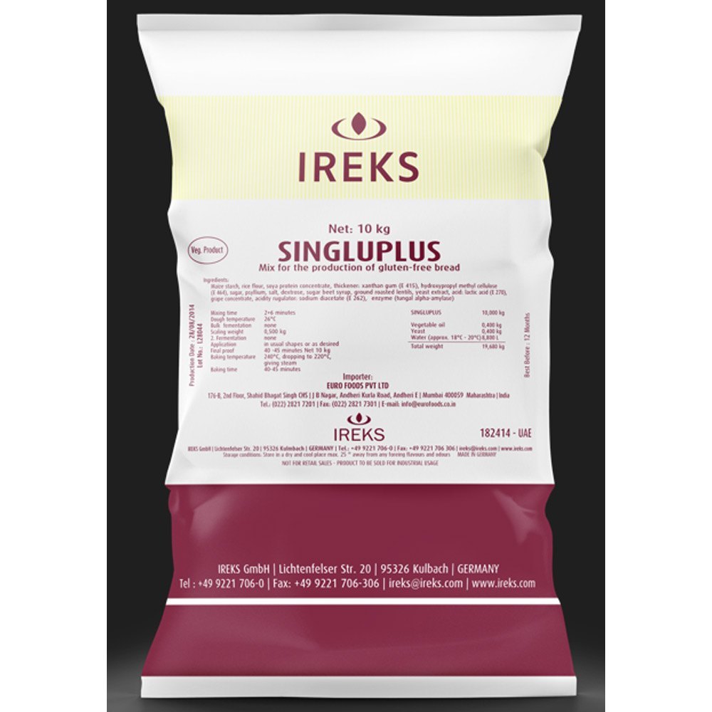 Ireks Gluten Free Bread Mix (Singluplus), For Bakery, Packaging Size: 12 Kg