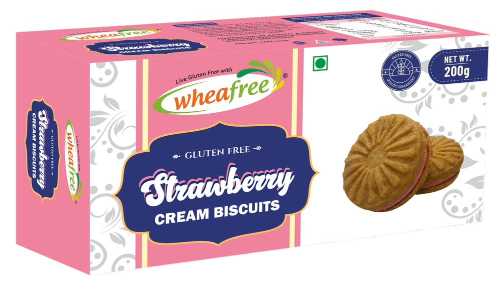 Wheafree Gluten Free Strawberry Cream Biscuits (200g)