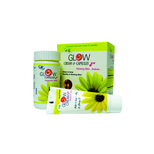 Glow Cream & Capsule Pack, Packaging Size: 60 mL Cream + 60 Capsules