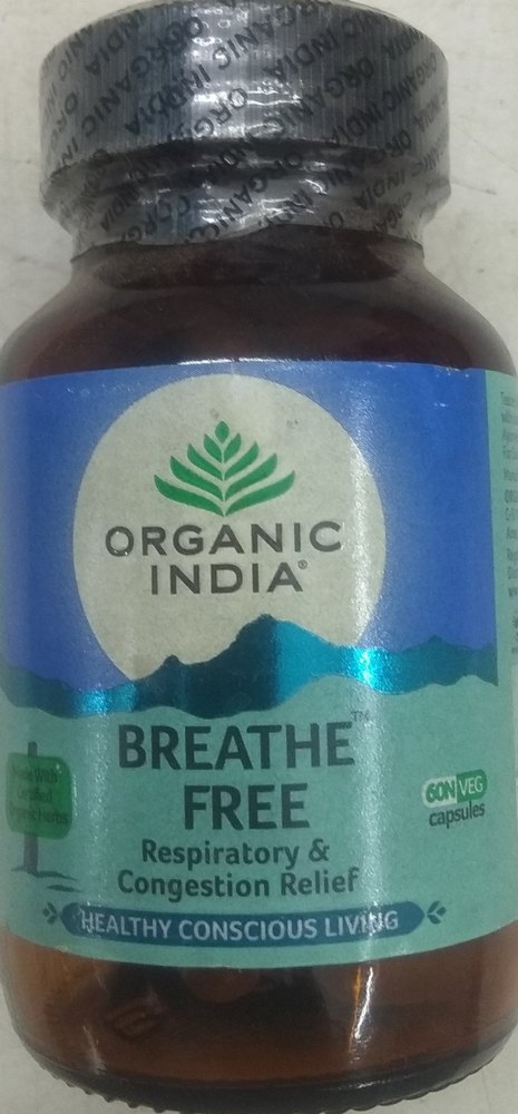 Organic India Breathe Free Syrup, 60 Capsules