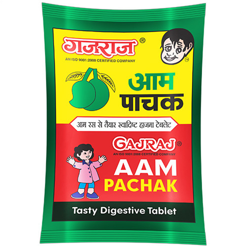 Gajraj Aam Pachak Tablets, Packaging Type: Pouch