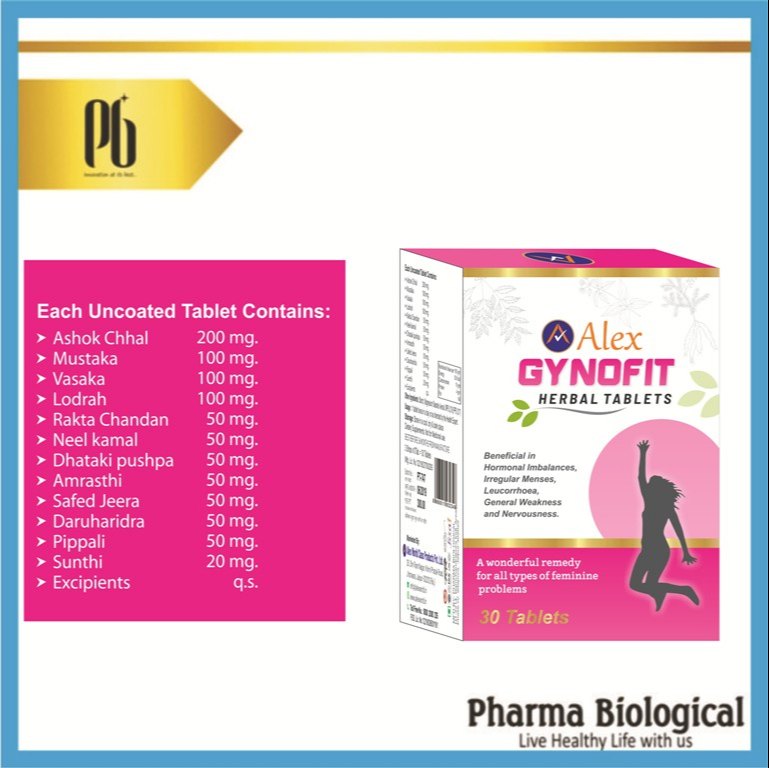 Alex Gynofit Herbal Tablets, for As Prescribed, Packaging Type: Blister