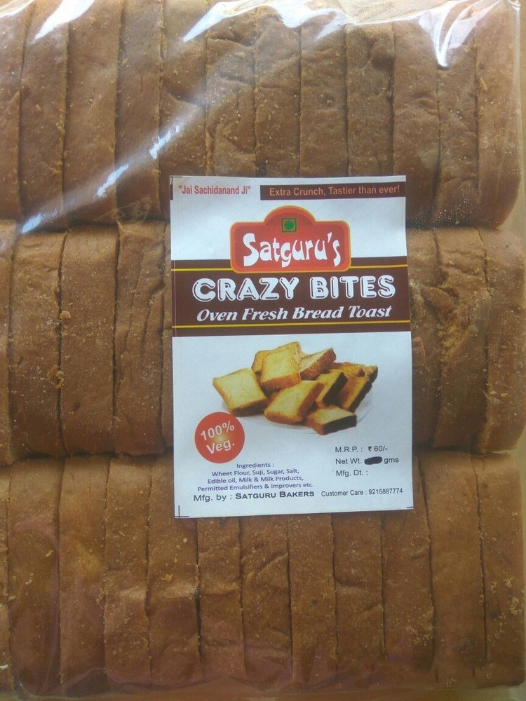 Satguru Crazy Bites Suji Bread Toast, 250gm, 11 G