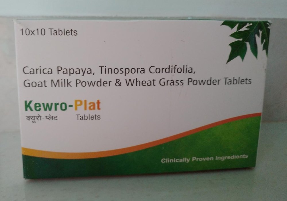 Carica Papaya, Tinospora Cordifolia, Goat Milk Powder And Wheat Grass Powder Tablets