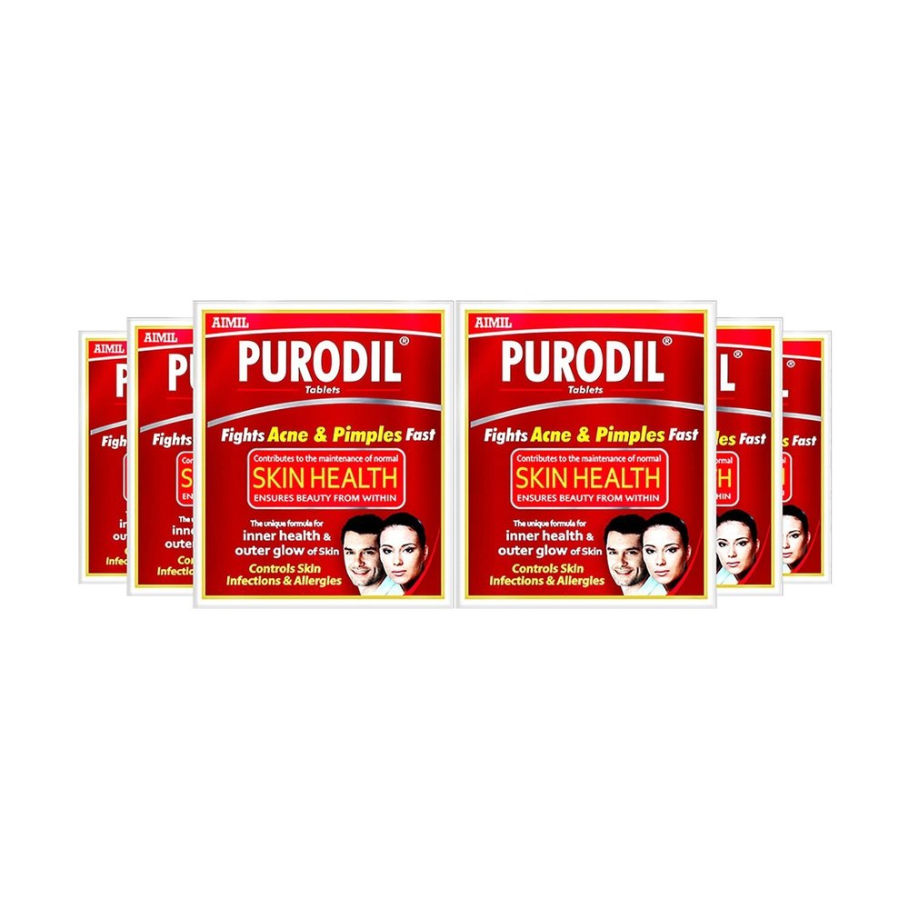 Aimil Purodil Blood Purifying Ayurvedic Tablets Pack Of 6