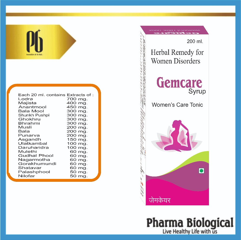 Gemcare Syrup-Women Care Tonic, Packaging Size: 200 ml, Packaging Type: Box