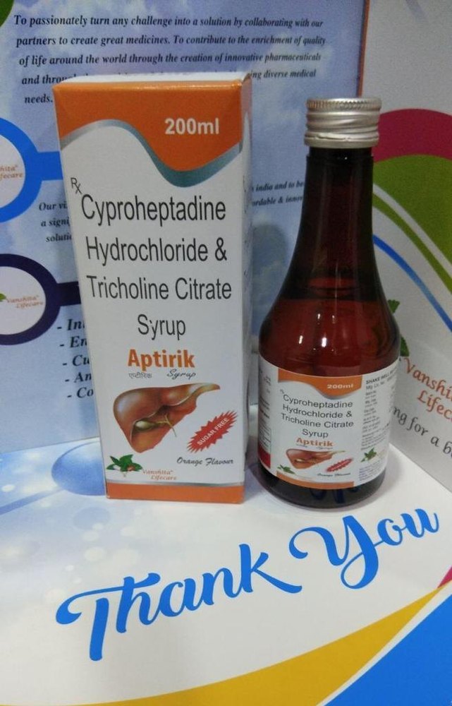 Cyproheptadine Aptirik Appetite Syrup, Packaging Type: Bottle, Packaging Size: 200 ml