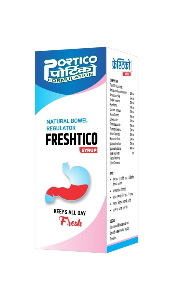 Portico Natural Bowel Regulator (Freshtico Syrup), Treatment: Constipation And Pile, Liquid