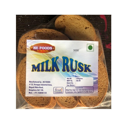 HE Foods Wheat Rusk Toast, Packaging Size: 250 Gm