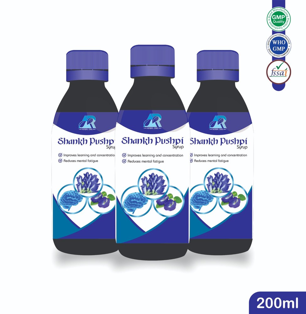 Convolvulus Pluricaulis Shankh Pushpi Syrup, Packaging Size: 200 Ml
