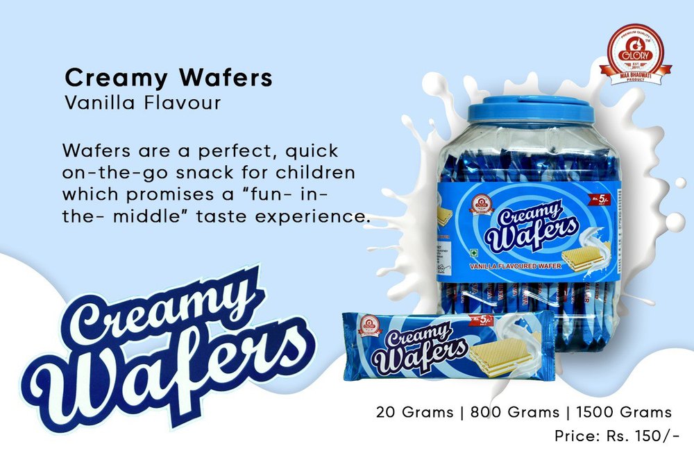 Rectangular Wafers Snacks, Packaging Type: Jar, 120 Pieces