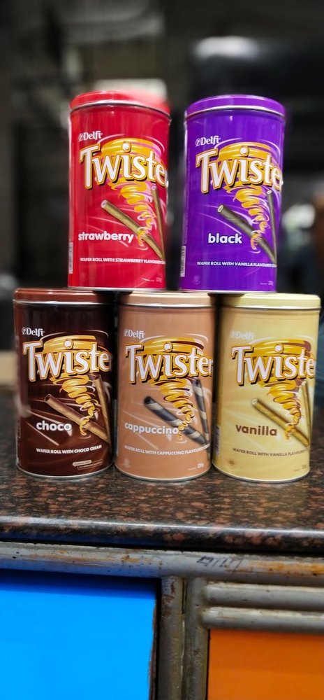 Chcocolate Twister Wafer Roll Round Chocolate Twister, Packaging Type: Tin, 320gm