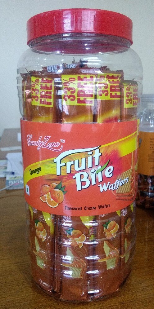 Candy Round Orange Wafer, Packaging Type: Jar