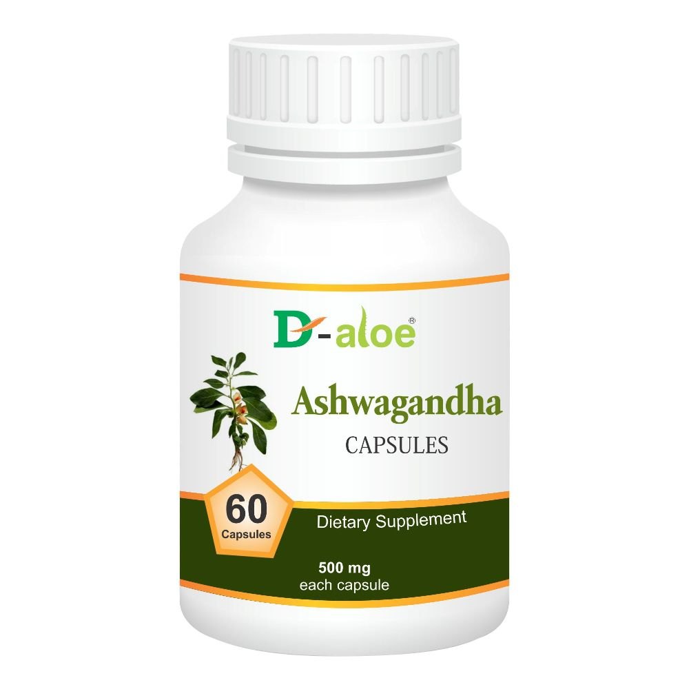 D-Aloe Ashwagandha Capsule, Treatment: Dietary Supplement, Packaging Type: Plastic Bottle
