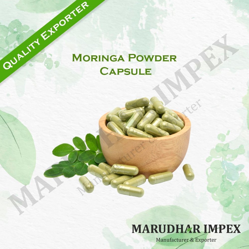 mi nature Green Vegan Moringa Capsules, Packaging Type: Bottle