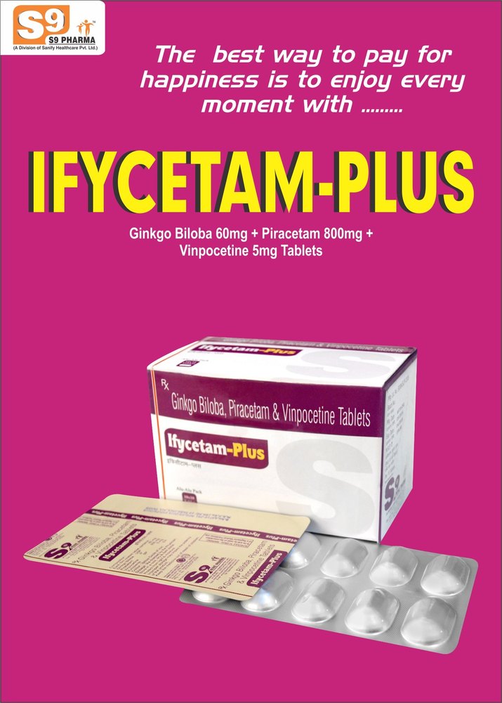IFYcetam-PLUS Ginkgo Biloba With Piracetam And Vinpocetine Tablets, Prescription, Grade Standard: Medicine Grade