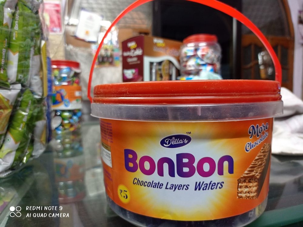 bon bon Rectangular Chocolate Wafers, Packaging Type: Packet
