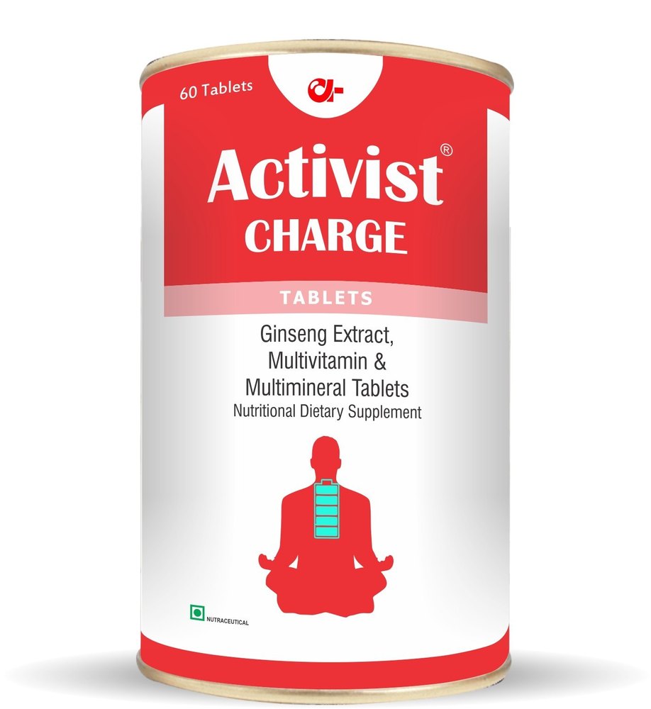 Activist Charge-Ginseng with Multivitamin & Minerals, Pack of 60