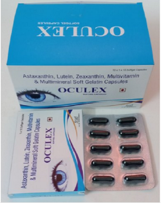 Astaxanthin 5mg +Zeaxanthin 1mg+ Lutein Softgel Capsules, Packaging Type: Box
